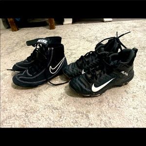 Wrestling and football shoes